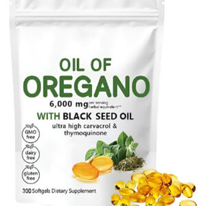 // Cápsulas De Gelatina De Óleo De Orégano 2 Em 1 6000 Mg