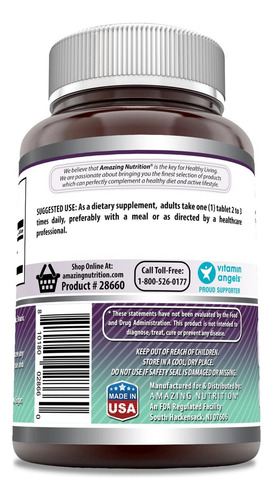 Suplemento Msm Amazing Nutrition 1500mg 180 Comprimidos