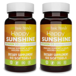 Vitamina D3 Basic Organics 2000 Ui, 60 Cápsulas (2 Pacotes)