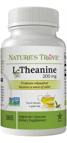 Natures Trove L-teanina 200mg Tamanho Super Valor - 365 Cáp