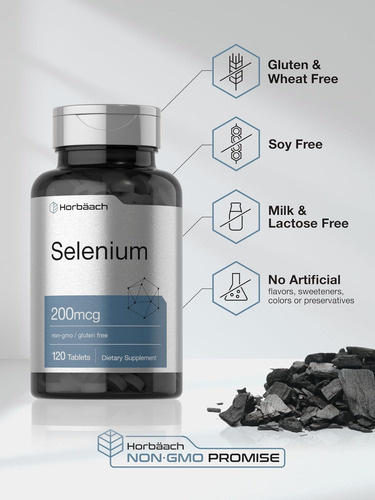 Suplemento Horbäach Selênio 200mcg | 120 Comprimidos | Não-o - Imagem 5