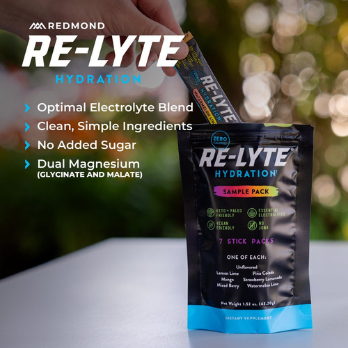 Mistura Para Bebida Eletrolítica Redmond Re-lyte (7 Pacotes) - Imagem 5