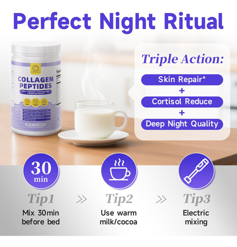 Peptídeos De Colágeno Em Pó Bbeeaauu Night Repair 450g/450ml - Imagem 6