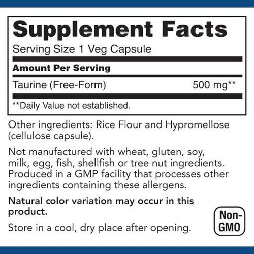 Vitaminas Lifesource Vitaminas Lifesource Taurina 500 Mg 100 - Imagem 4