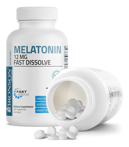 Pílulas Para Dormir Bronson Melatonina 12mg Hortelã - Imagem 3