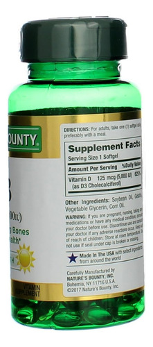 Nature"s Bounty Vitaminas D-5000 Ui Nature"s Bounty, 150 - Imagem 7