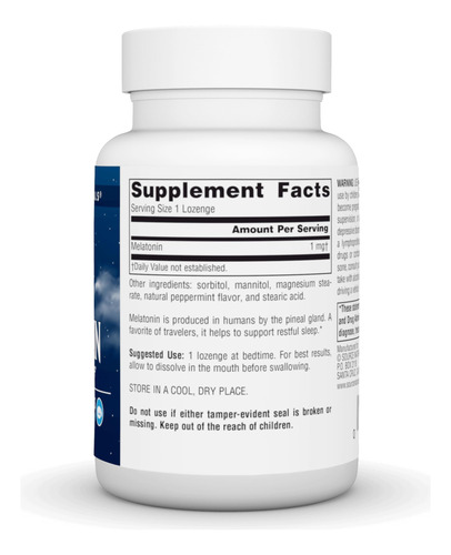Suplemento Source Naturals Melatonina 1 Mg 200 Pastilhas - Imagem 2