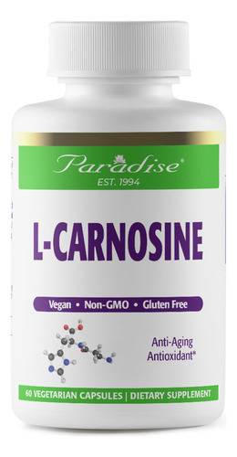 Suplemento Paradise Herbs L-carnosina 60 Cápsulas Vegetarian