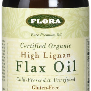 Óleo De Linhaça Orgânico Certificado Flora, 17 Oz.