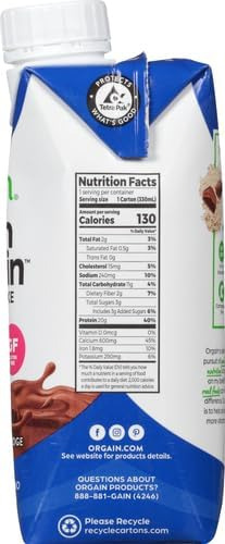 Proteína De Leite Orgânica Shk Chocolate Fudge, 11 Oz (pacot - Imagem 21