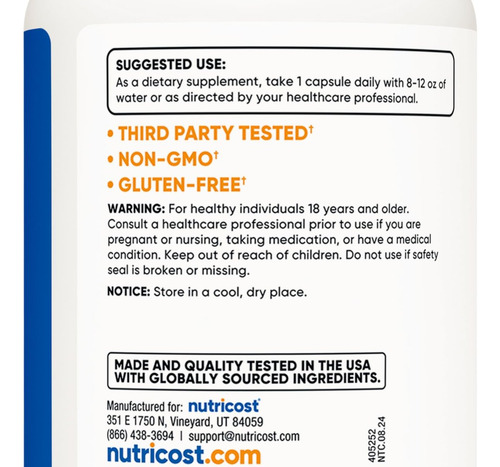 Nutricost Raiz De Chicória 650mg - 120 Cápsulas Veganas - Imagem 3