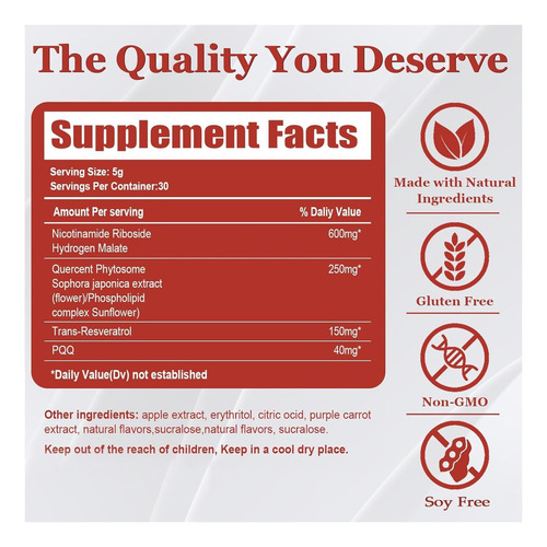 Nad+ 1000 Mg: Suplemento Com Ribosídeo De Nicotinâmida E Pqq - Imagem 10