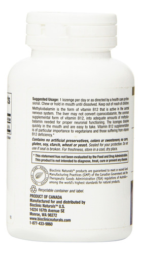 Suplemento Pamoire Bioclinic Naturals B12 Metilcobalamina 10 - Imagem 2