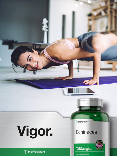 Cápsulas De Extrato De Equinácea Horbäach 1300mg | 300 Conta - Imagem 6