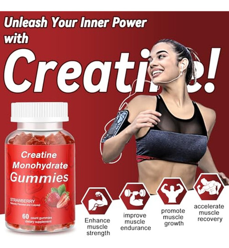 Vitaluxy Creatina Monohidratada Vegana Em Gomas, 60 Unidades - Imagem 3