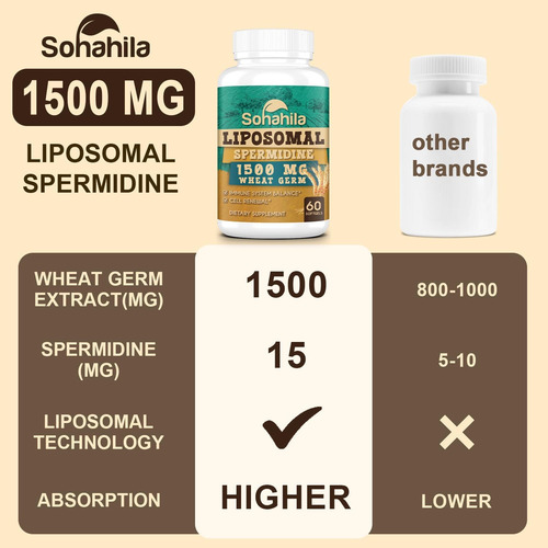 Suplemento De Espermidina 15 Mg - 99% De Pureza, Alta Absorç - Imagem 5