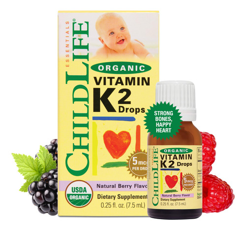 Vitamina K2 Drops Childlife Essentials Organic, Pacote De 7 - Imagem 6
