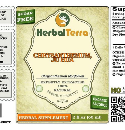 Tintura De Crisântemo Orgânico Herbal Terra Llc 300 Ml