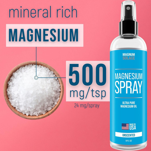 Spray De Magnésio Puro Magnum Solace - 12 Oz - Fabricado Em - Imagem 3