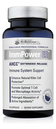 Suplemento American Biosciences Immpower Er Ahcc 60 Cápsulas