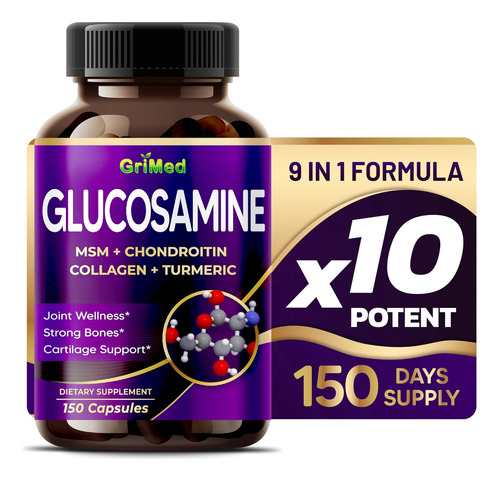 Grimed Glucosamina 12.000 Mg - X12 Power Com Msm, Condroitin