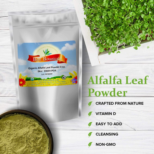 Pó De Folha De Alfafa Orgânica Botanicals 4 - Imagem 3