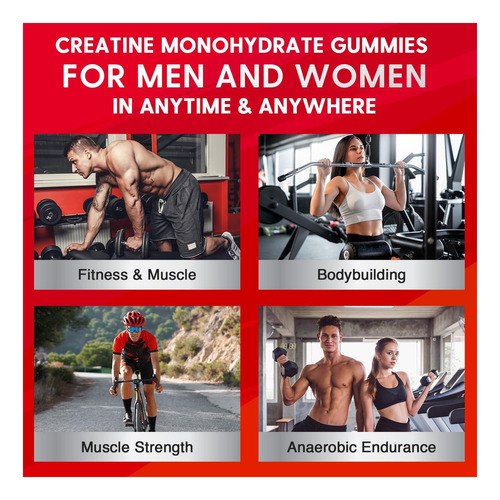 Gommies De Monohidratos De Creatina Para Homens E Mulheres E - Imagem 6