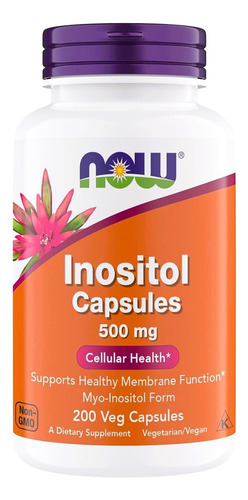 Now Foods Inositol 500 Mg, Forma Superior De Myo Inositol, P - Imagem 7