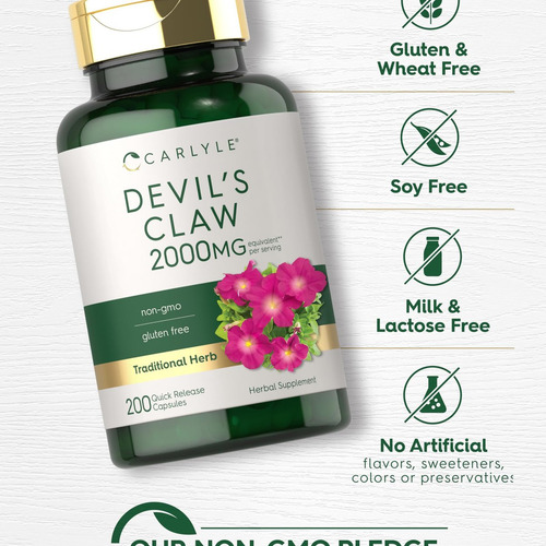 Carlyle Devil"s Claw 2000 Mg | 200 Cápsulas - Imagem 4