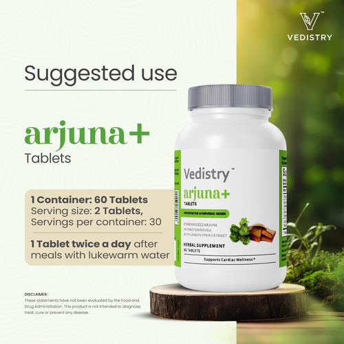 Suplemento Vedistry Arjuna+ Com Pimenta Para O Coração - Imagem 8