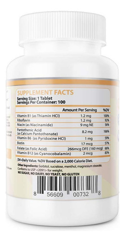 Comprimidos Bucais Pronucare B-complex Pronucare, 100 Unidad - Imagem 2
