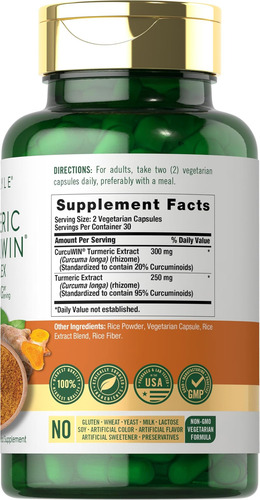 Suplemento De Cúrcuma Carlyle 550mg | 60 Cápsulas | Complexo - Imagem 10