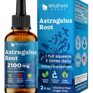 Extrato De Astragalus Wildfield Herbs 2 Oz, 2000mg, Sem Sabo