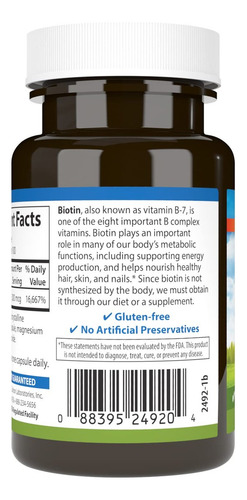 Carlson Biotin 5000 Mcg Para Cabelos E Unhas Fortes - Imagem 3