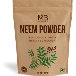 Suplemento Neem Powder Mb Herbals 454g Para Cuidados Com A P