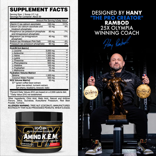 Suplemento Evogen Amino K.e.m. Eaa E Bcaa Victory Punch 30 S - Imagem 3