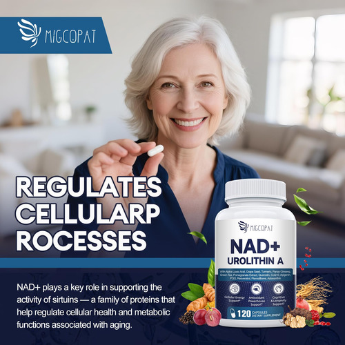 Suplemento Nad+ Migcopat Nad Com 300 Mg De Urolitina A 120 C - Imagem 7