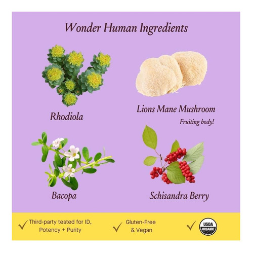 Urban Moonshine Wonder Human Suplemento De Ervas Para Foco, - Imagem 8