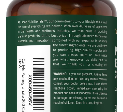 Extrato De Romã Tahoe Nutritionals | 200 Cápsulas - Imagem 3
