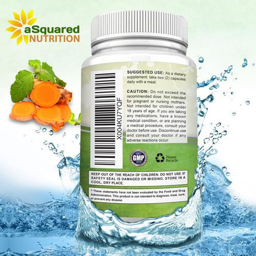 Suplemento Asquared Nutrition Curcuma Curcumina 1300mg - Imagem 9