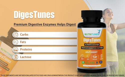 Digestunes ' Enzimas Digestivas Premium Para Digerir Facilme - Imagem 14