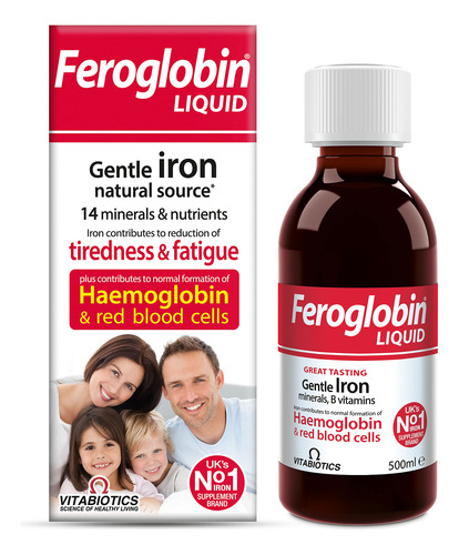 Suplemento De Ferro Líquido Vitabiotics Feroglobin 500 Ml - Imagem 2
