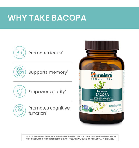 Suplemento Himalaya Organic Bacopa Monnieri 750 Mg 60 Cápsul - Imagem 4