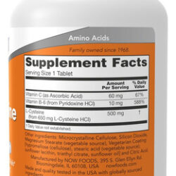 Suplementos Now Foods Now Foods, L-cisteína 500 Mg, 100