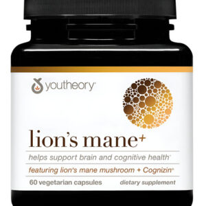 Youtheory Lions Mane Plus Suplemento De Cogumelos Com Foco E