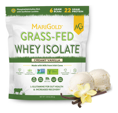 Proteína Whey Isolada Em Pó Alimentada Com Pasto - Sabor Cr