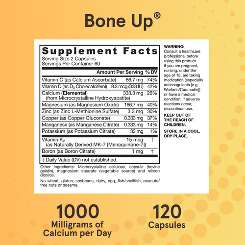 Suplemento Jarrow Formulas Boneup 120 Cápsulas Bone Support - Imagem 6