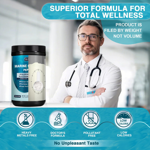 Peptídeos De Colágeno Em Pó Drfoster Marine Type I E Iii 50 - Imagem 7