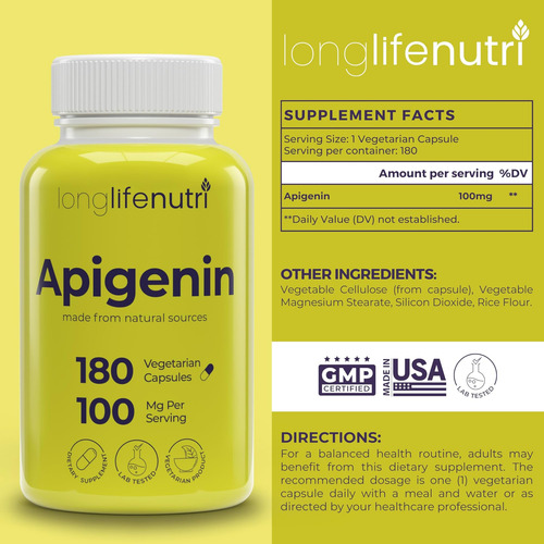 Apigenina 100mg-bioflavonóide Natural Do Extrato De Camomila - Imagem 10