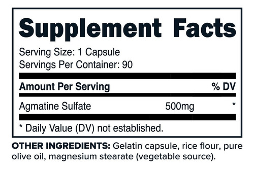 Primaforce Agmatina Sulfato 500mg - Suplemento Não Ogm - Imagem 4